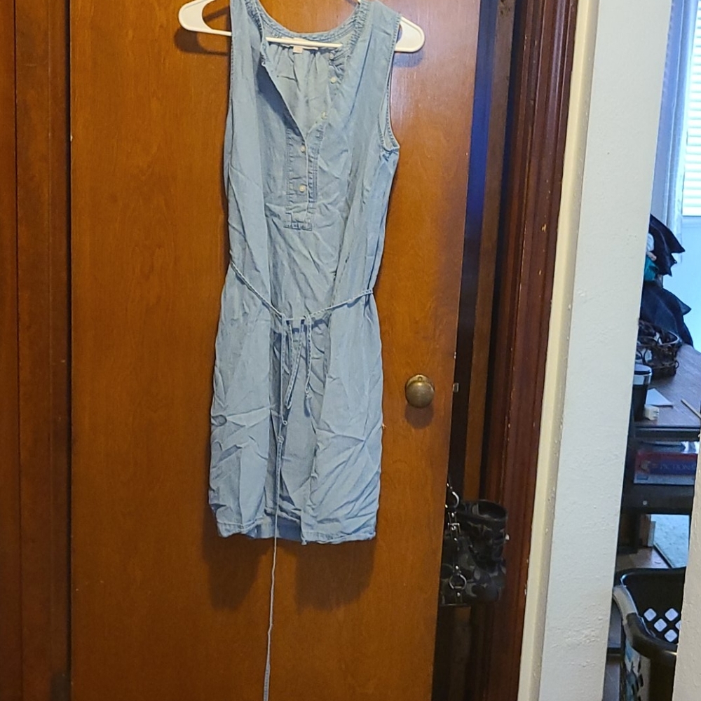 Loft sleeveless jean dress